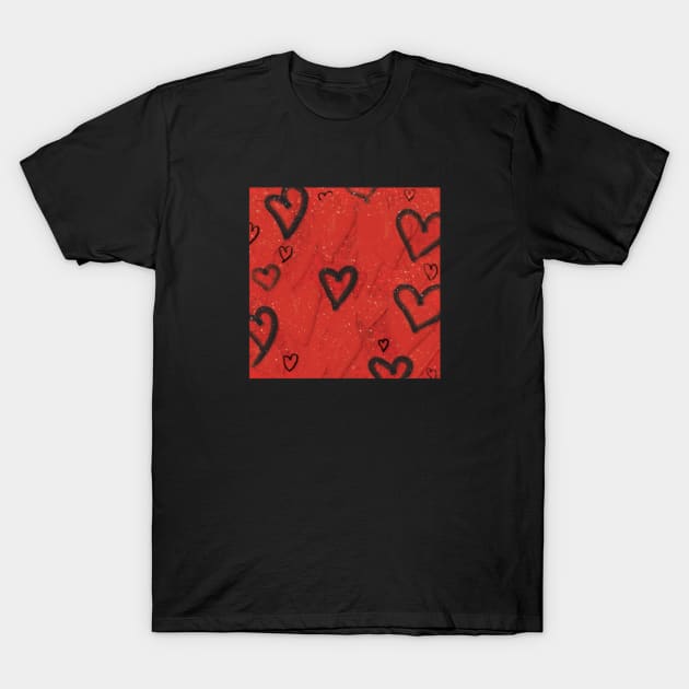 Fancy Little Hearts T-Shirt by KilburKilbur